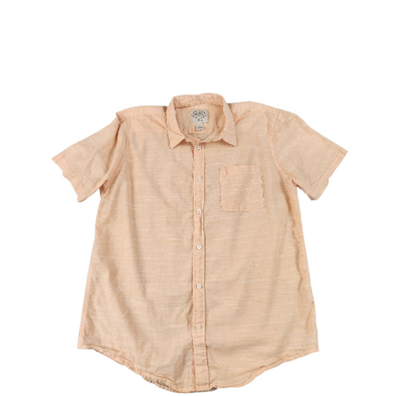 St. John's Bay Other - St. Johns Bay mens sz XL classic fit orange button up short sleeve cotton linen